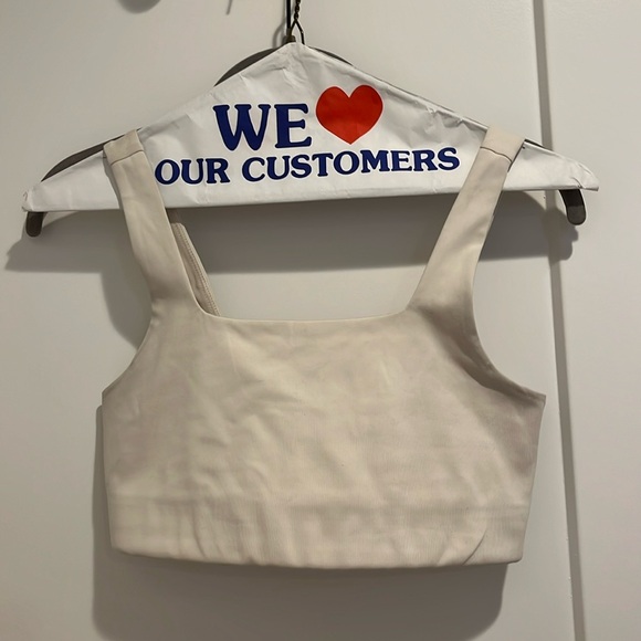 Girlfriend Collective Tommy Bra Ivory Small - Picture 2 of 3